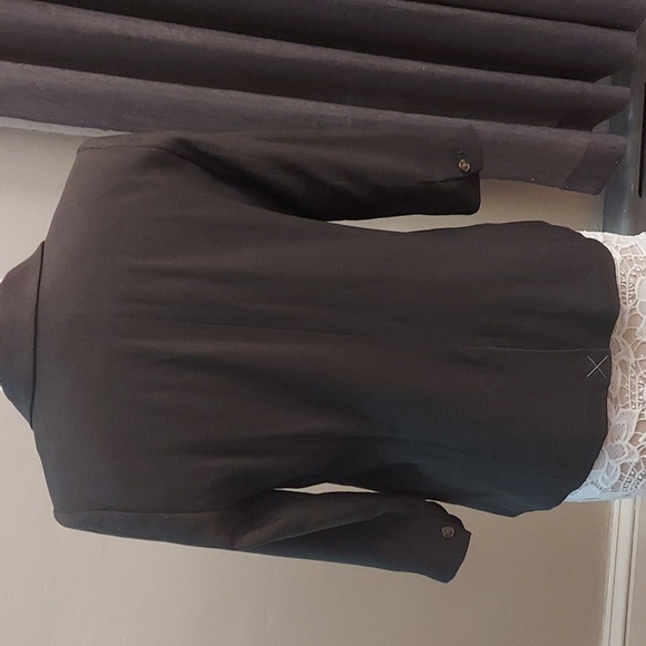 LOFT Olive Green Open Front 3/4 Length Sleeve Blazer - Picture 12 of 13